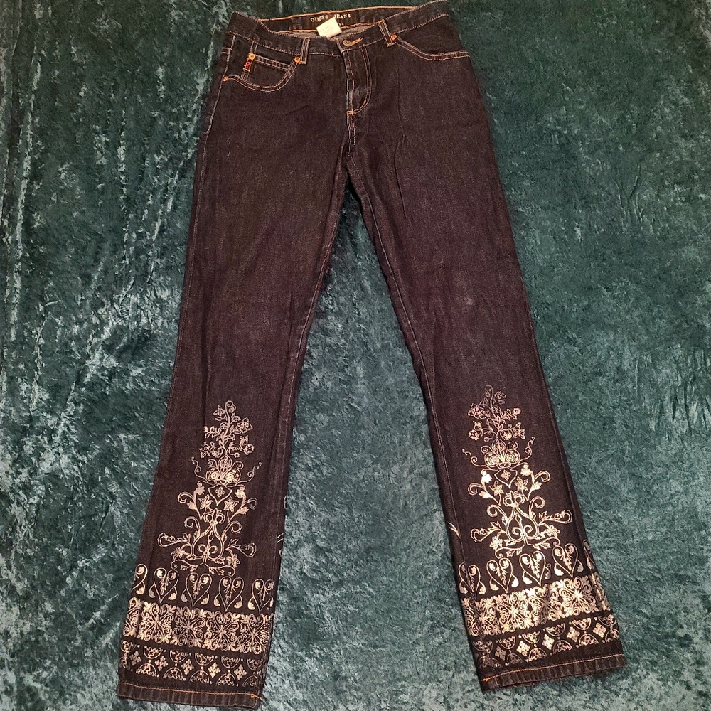 Vintage Y2K Guess Jeans with Foil Detail